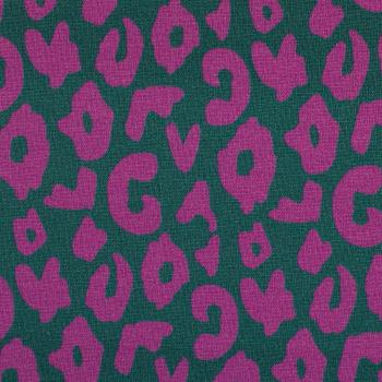 Baumwolljersey Happy Leo Petrol/Pink by Swafing von Cherry Picking